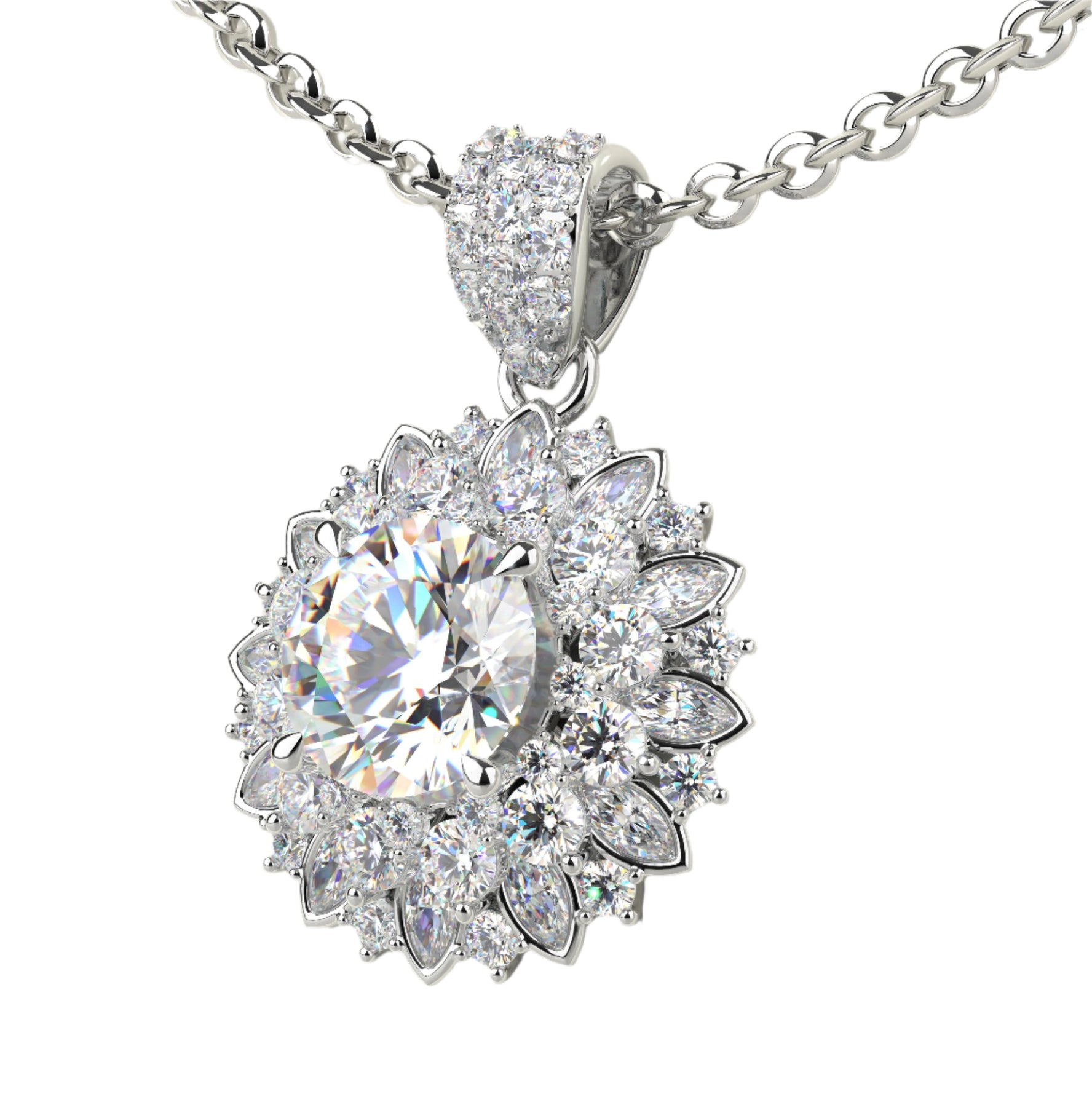 Vỏ Mặt Dây Chuyền Kim Cương P11137 - Hung Phat USA VN