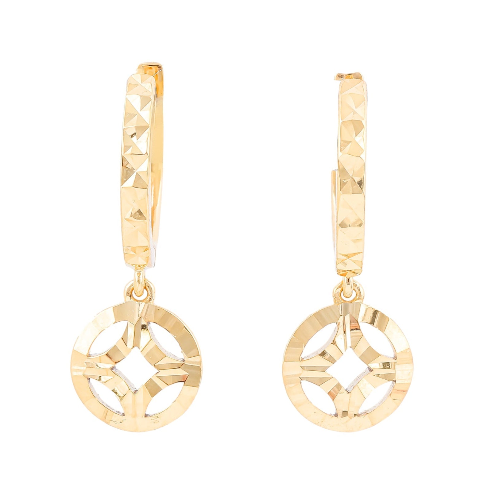 Bông Tai Vàng 18K E10754 - Hung Phat USA VN