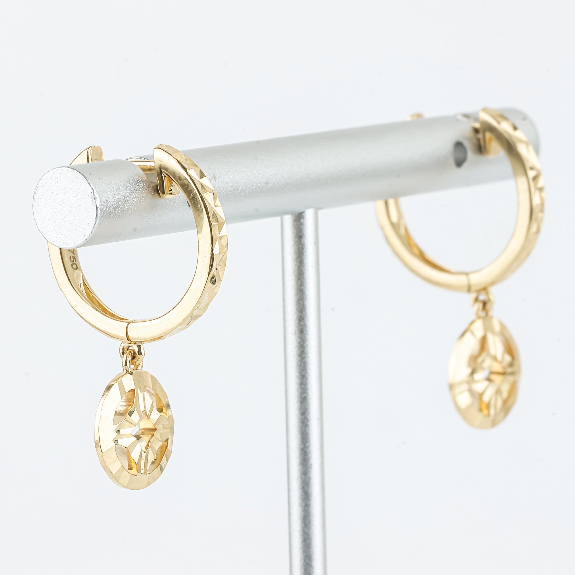 Bông Tai Vàng 18K E10754 - Hung Phat USA VN