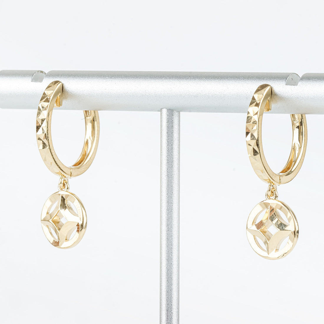 Bông Tai Vàng 18K E10754 - Hung Phat USA VN