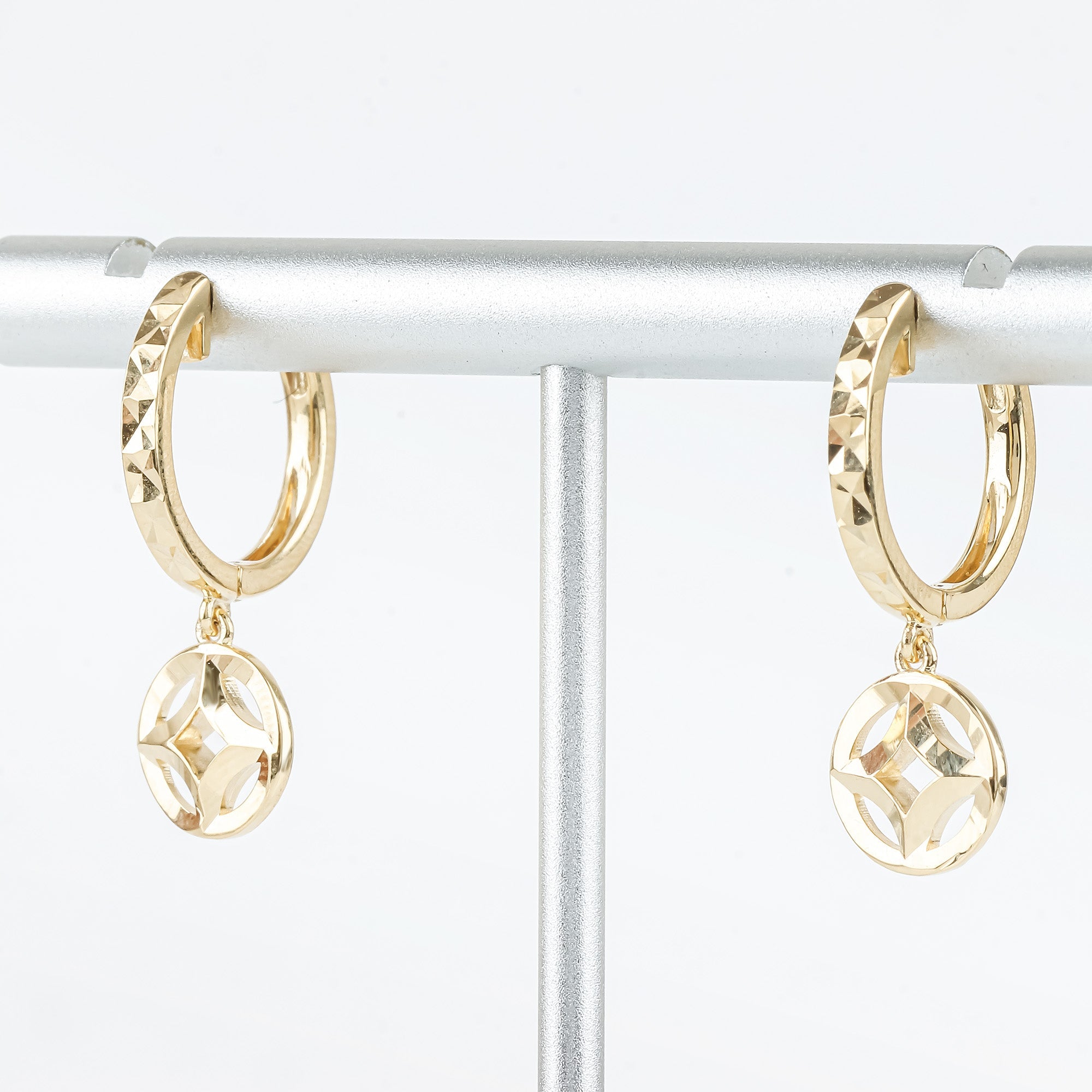 Bông Tai Vàng 18K E10754 - Hung Phat USA VN