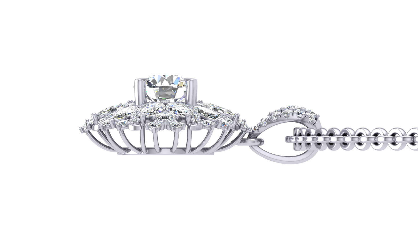 Vỏ Mặt Dây Chuyền Kim Cương P11121 - Hung Phat USA VN