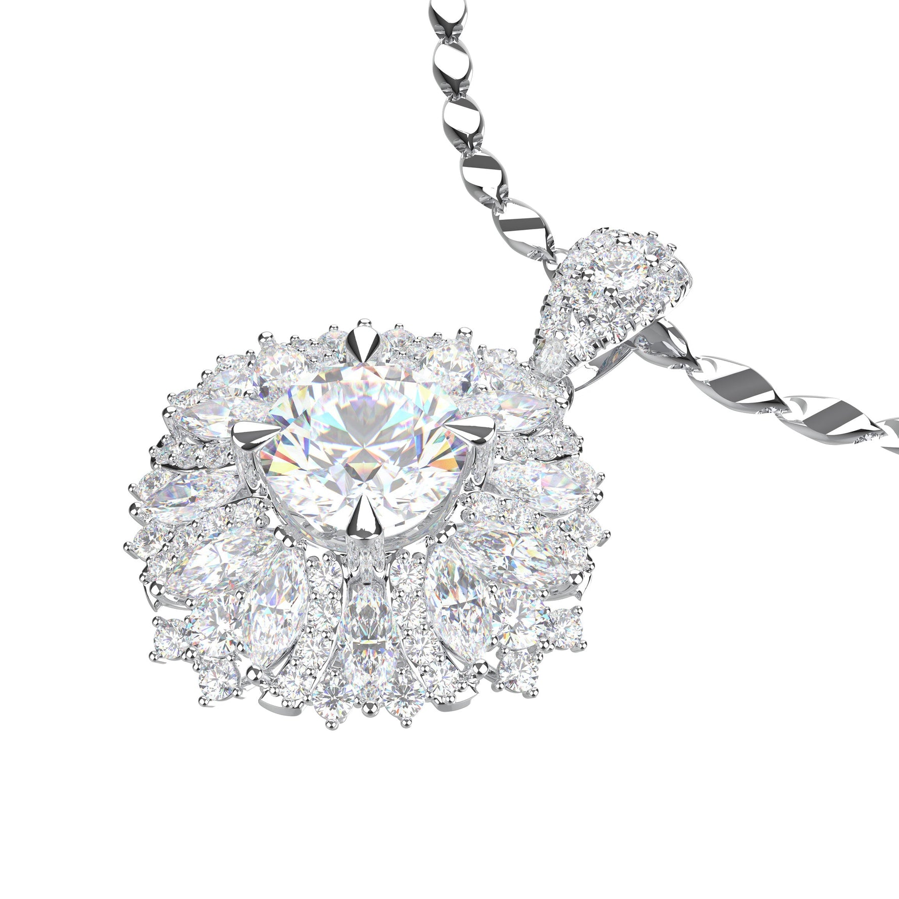 Vỏ Mặt Dây Chuyền Kim Cương P11121 - Hung Phat USA VN