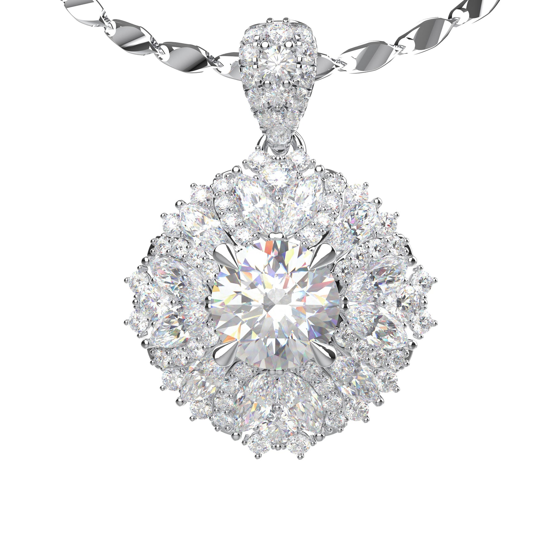 Vỏ Mặt Dây Chuyền Kim Cương P11121 - Hung Phat USA VN