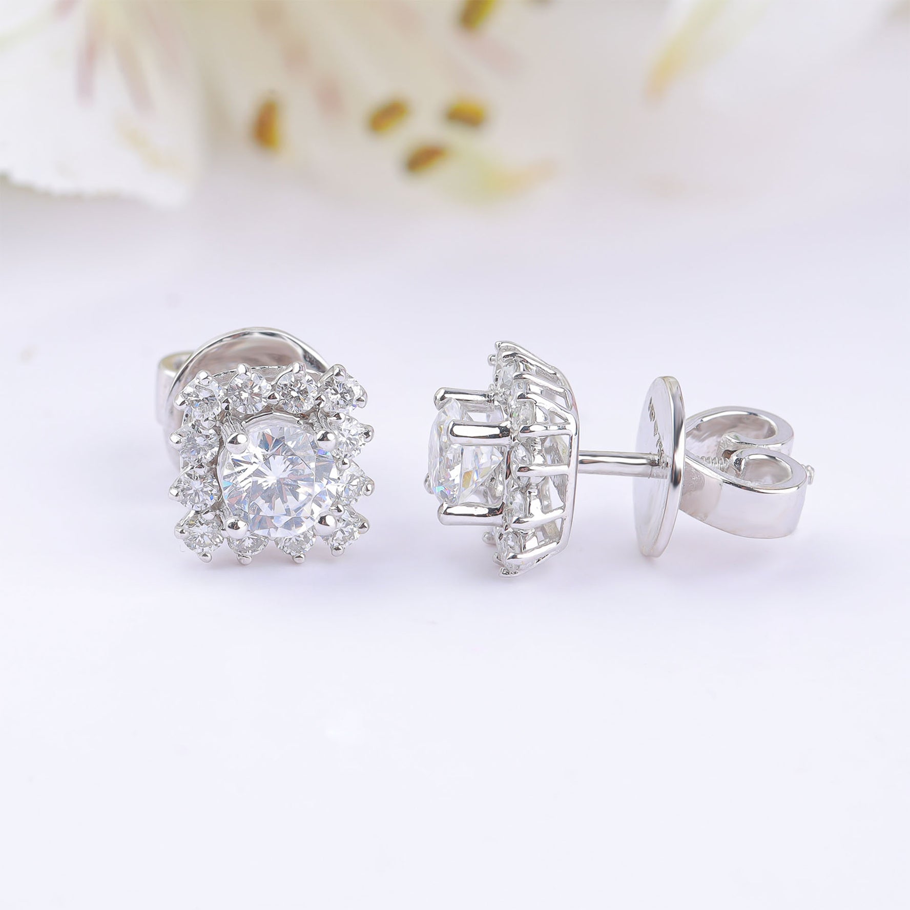 Vỏ Bông Tai Kim Cương E10042