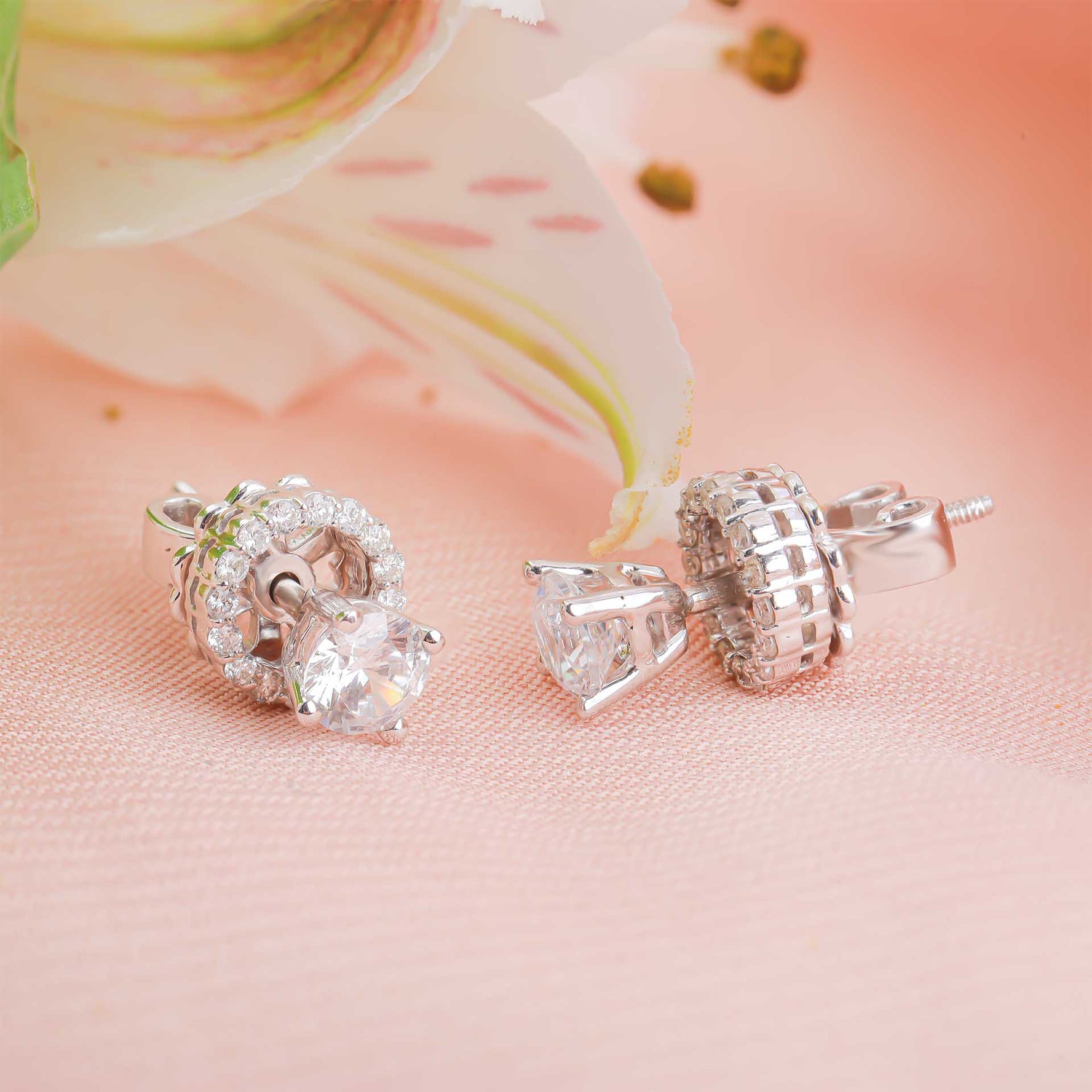 Vỏ Bông Tai Kim Cương E10066