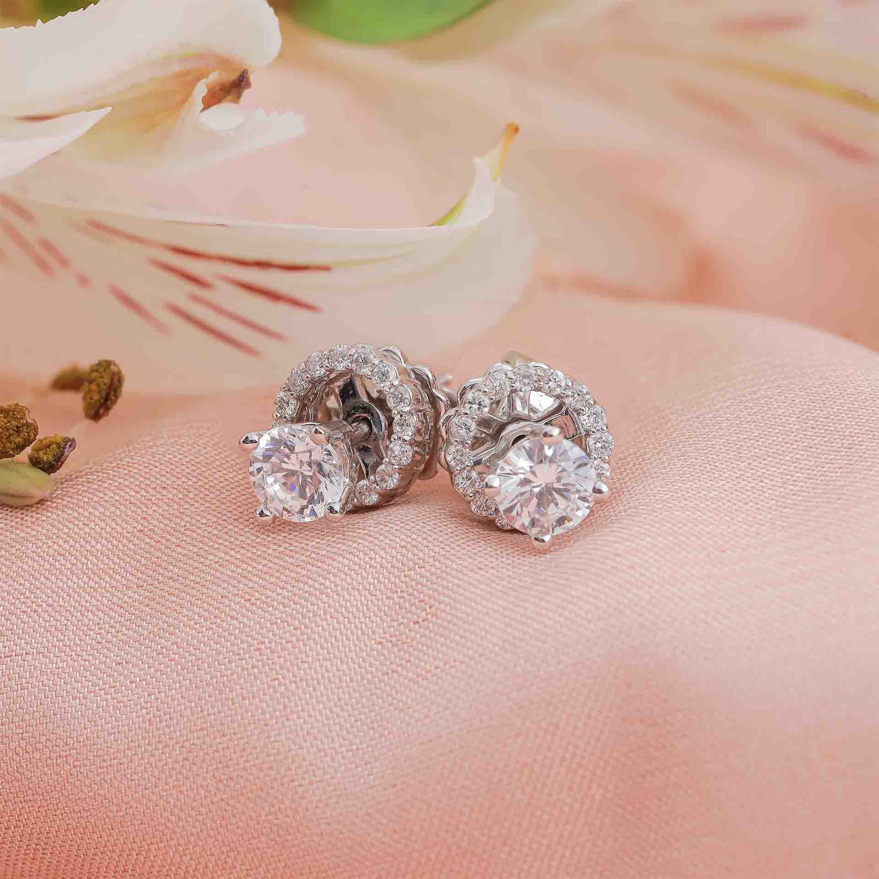 Vỏ Bông Tai Kim Cương E10066