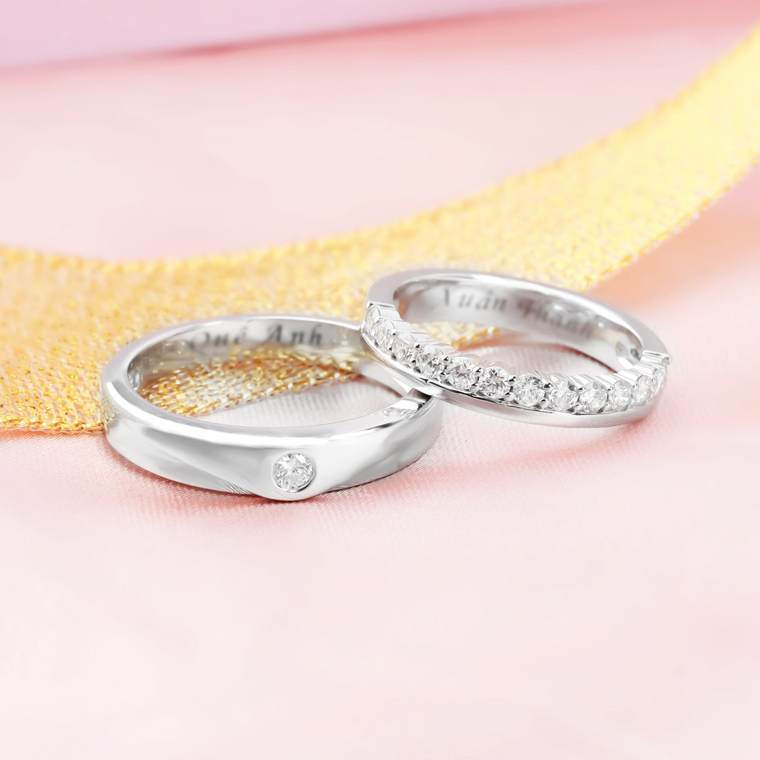 Nhẫn Cưới Kim Cương D10846 - Hung Phat USA VN