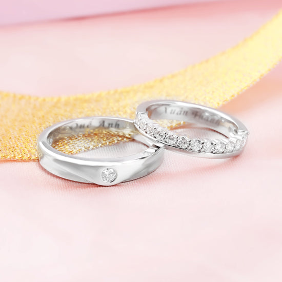 Nhẫn Cưới Kim Cương D10846 - Hung Phat USA VN