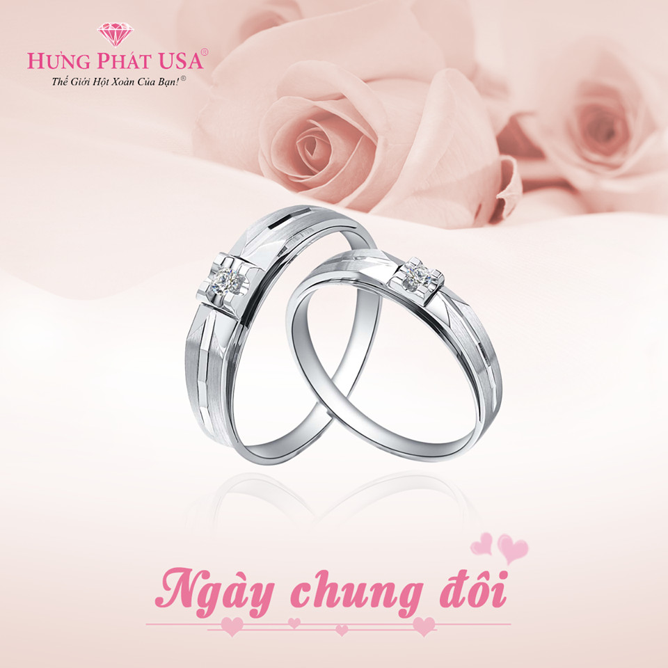 Cặp nhẫn cưới kim cương LXB374416