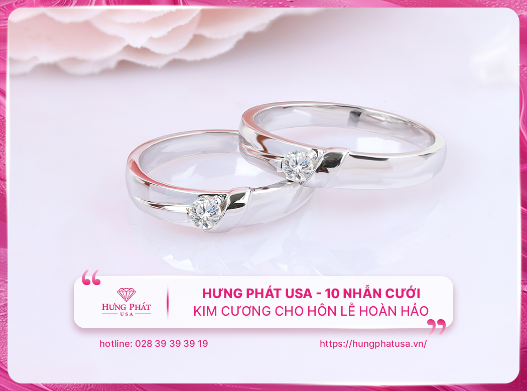 Hưng Phát USA - 10 nhẫn cưới kim cương cho hôn lễ hoàn hảo