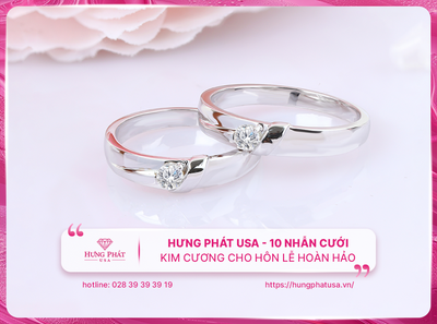 Hưng Phát USA - 10 nhẫn cưới kim cương cho hôn lễ hoàn hảo