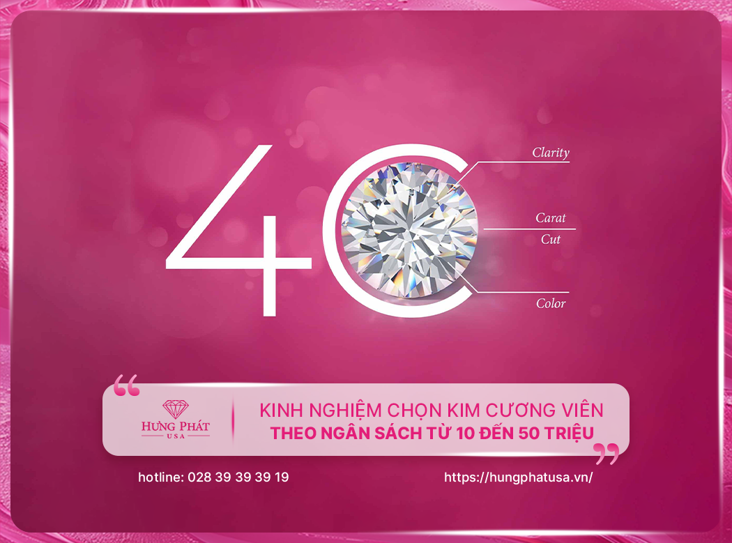Kinh nghiệm chọn kim cương viên theo ngân sách từ 10 đến 50 triệu