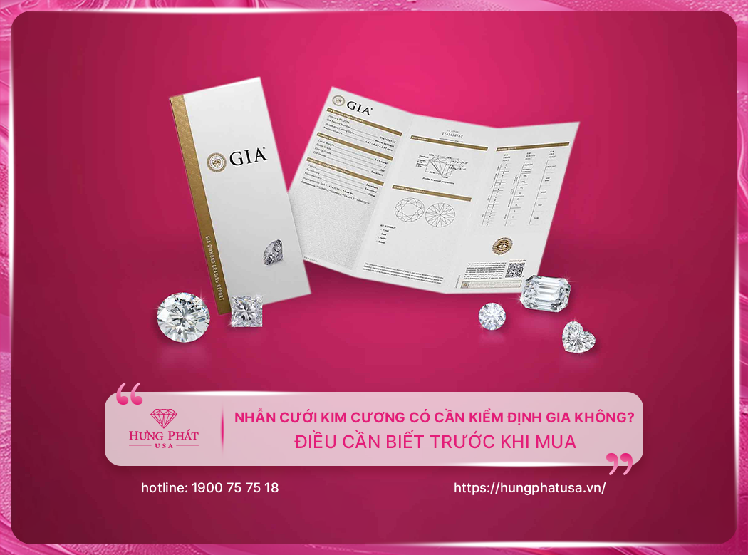 Nhẫn cưới kim cương có cần kiểm định GIA không? Điều cần biết trước khi mua