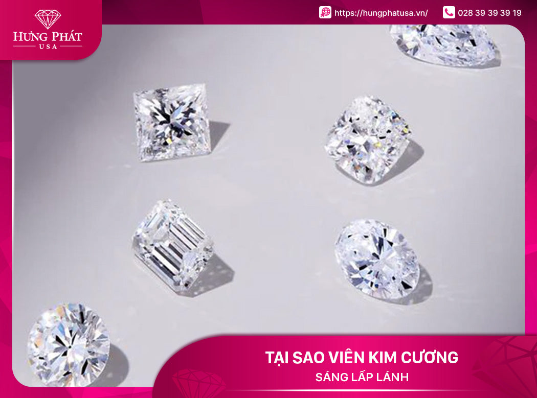 Tại sao viên kim cương sáng lấp lánh