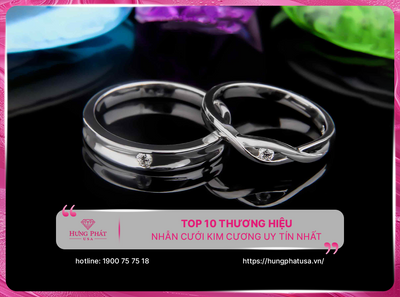 Top 10 thương hiệu nhẫn cưới kim cương uy tín nhất