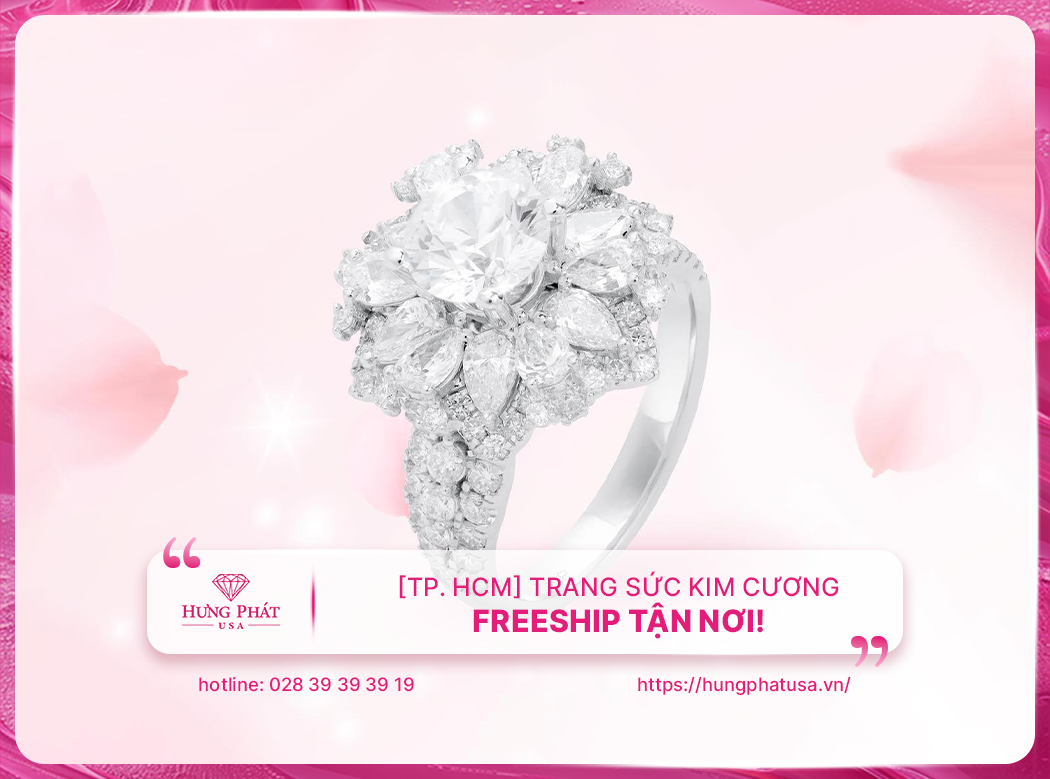 [TP. HCM] Trang sức kim cương: Freeship tận nơi!