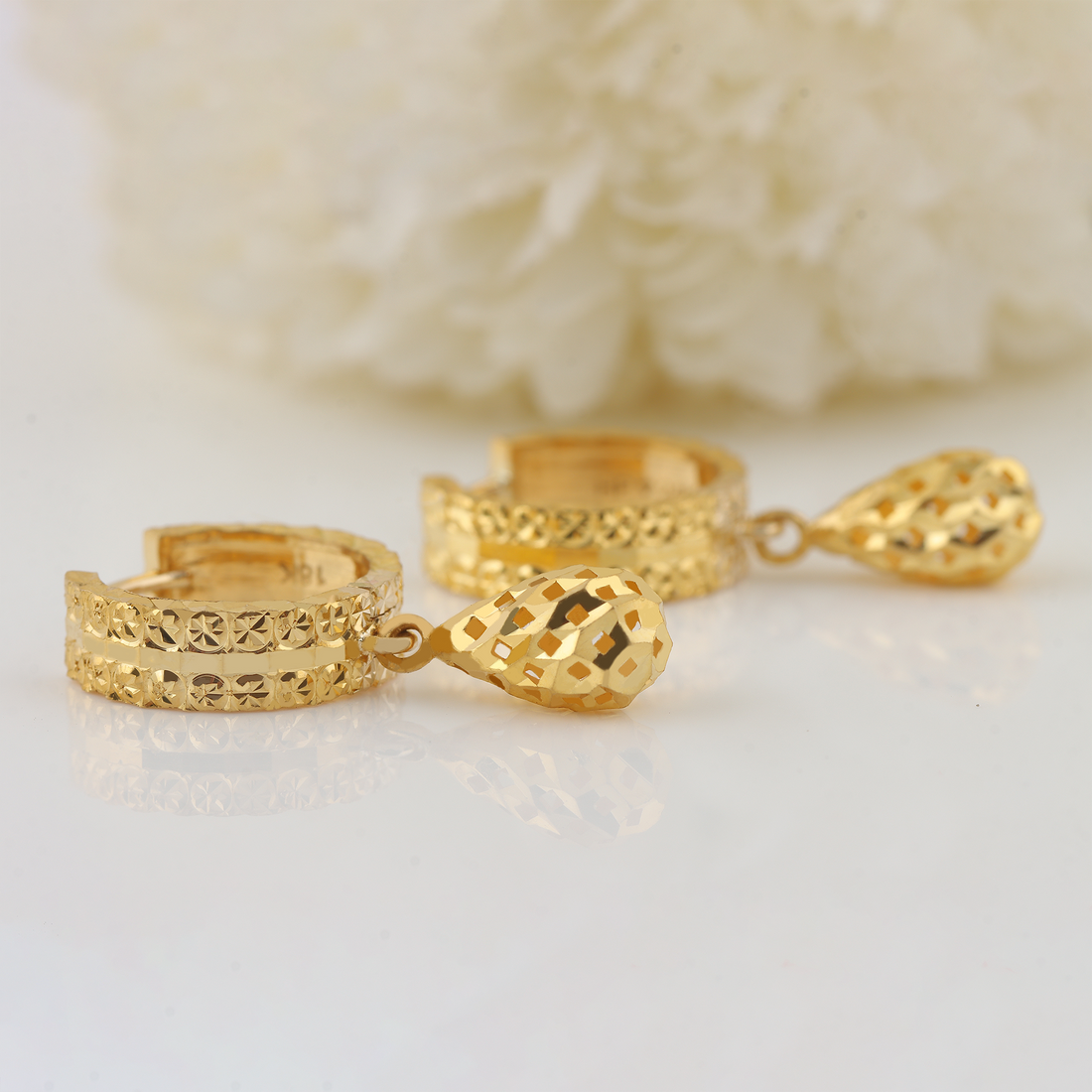 Bông Tai Vàng 24K E10886 - Hung Phat USA VN