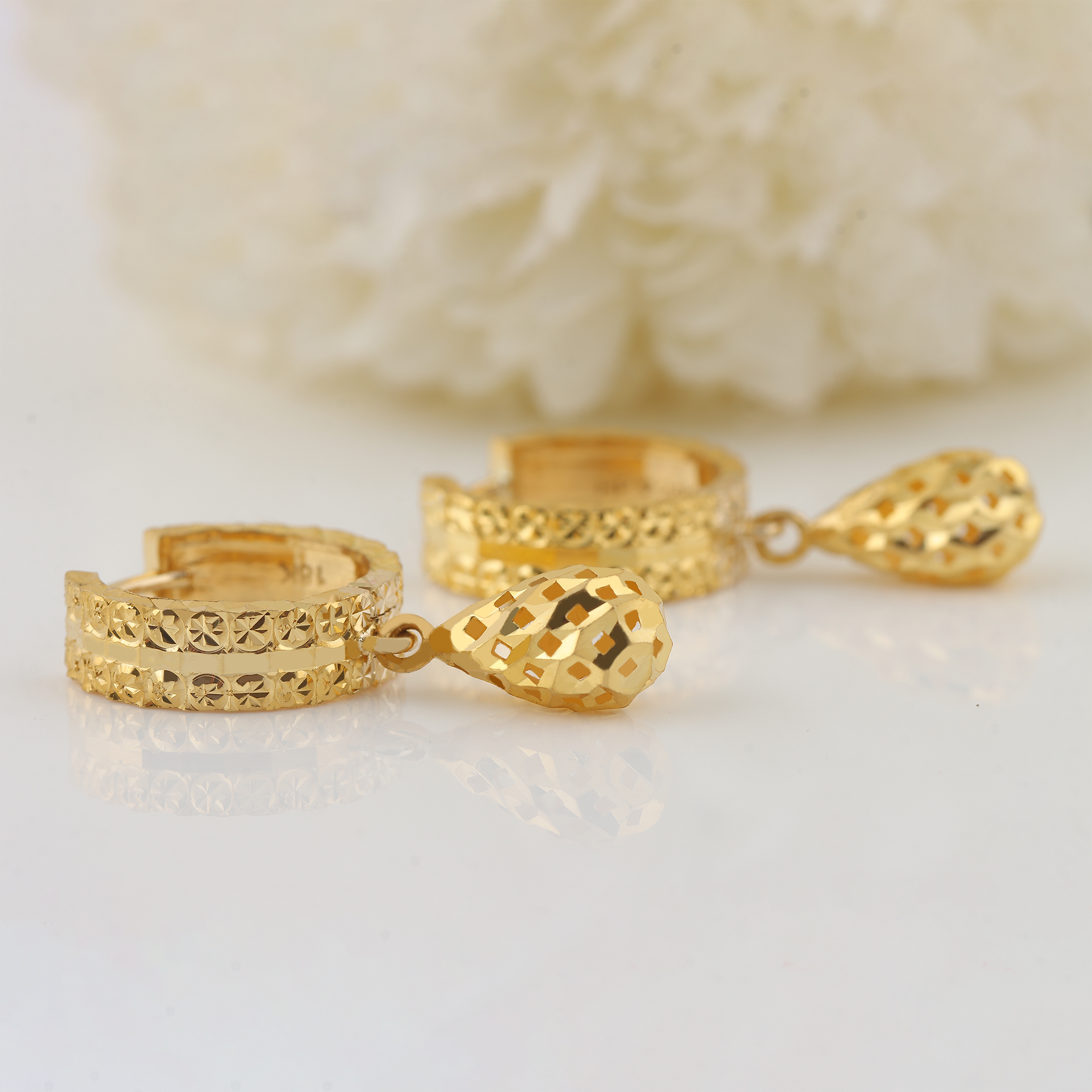 Bông Tai Vàng 24K E10886 - Hung Phat USA VN