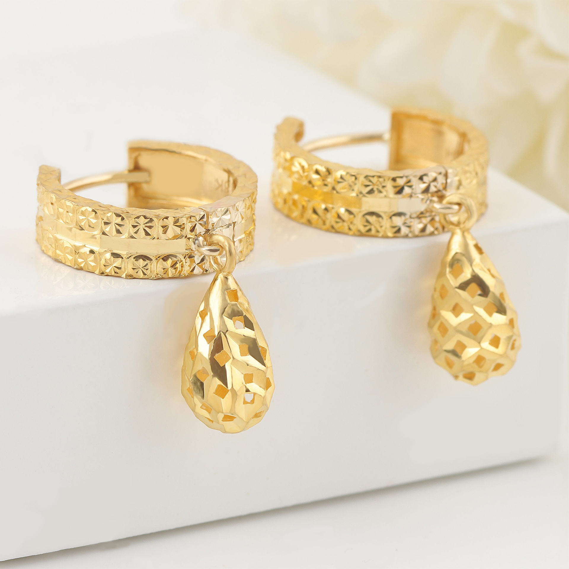 Bông Tai Vàng 24K E10886 - Hung Phat USA VN