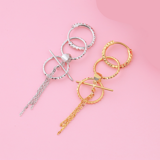 Bông Tai Vàng 18K E10888 - Hung Phat USA VN