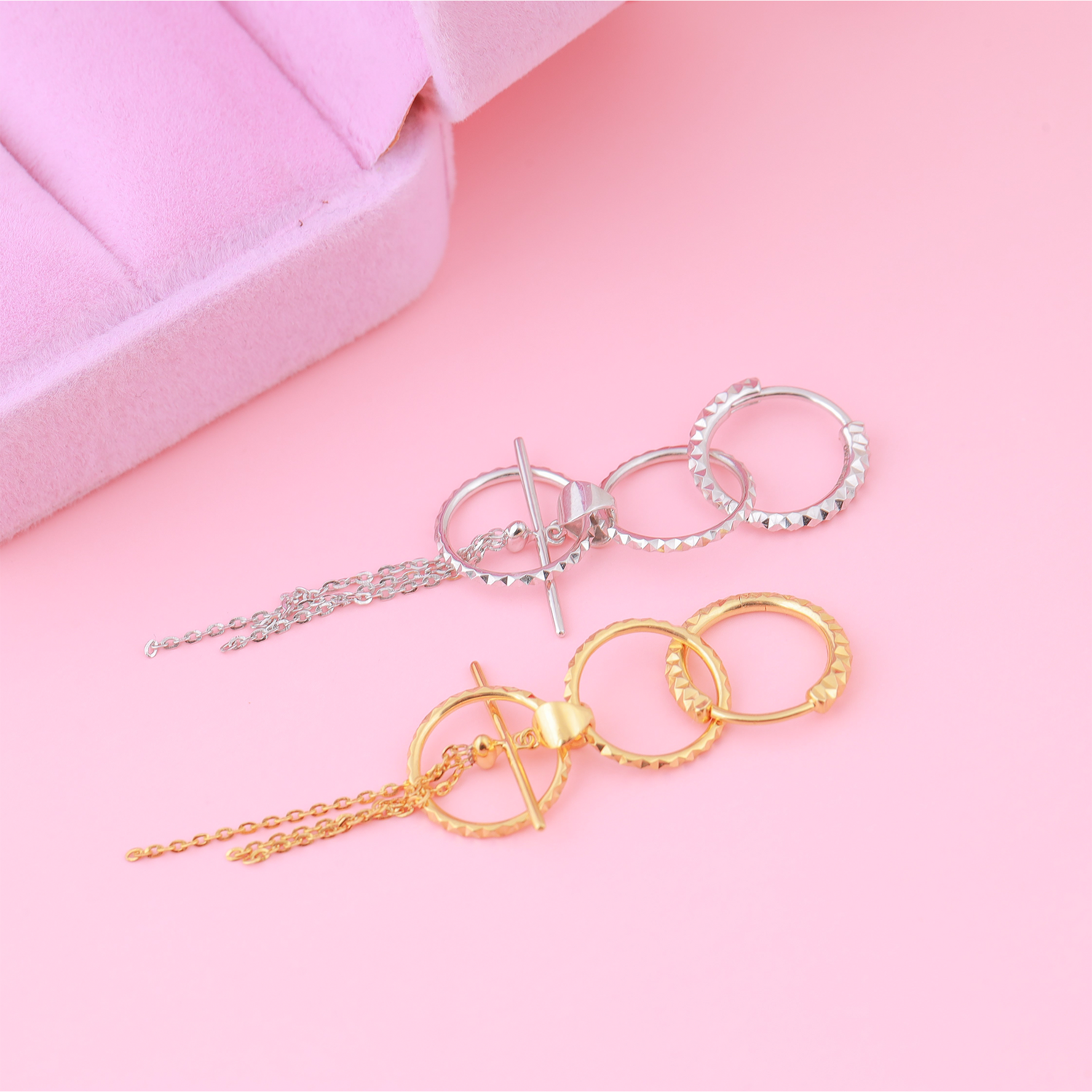 Bông Tai Vàng 18K E10888 - Hung Phat USA VN