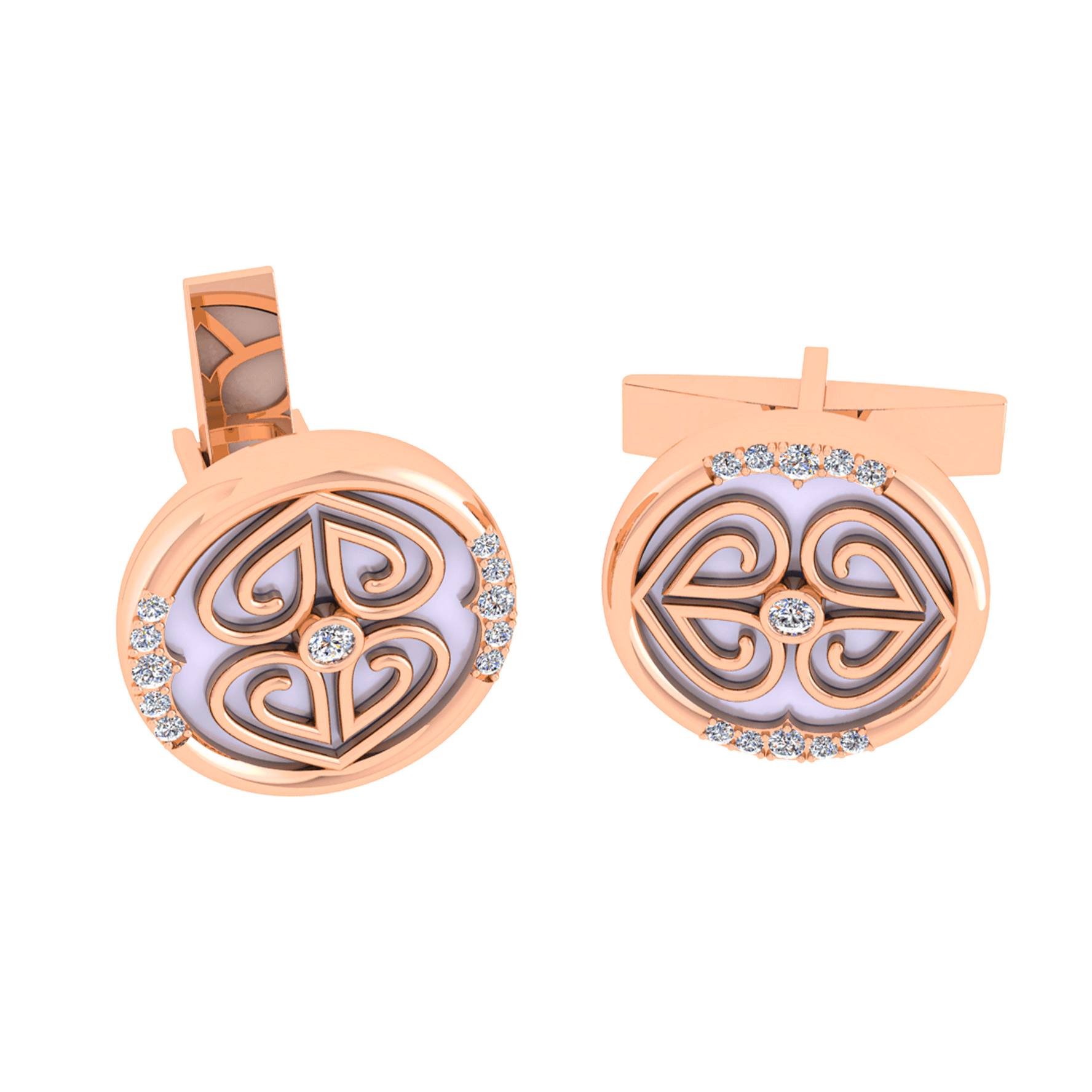 Khuy Măng Sét Kim Cương K10011 - Hung Phat USA VN