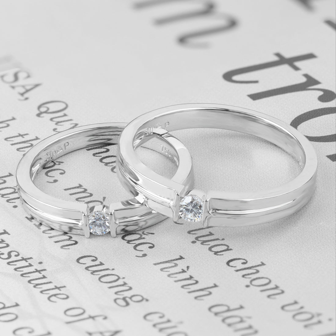 Nhẫn Cưới Kim Cương D10088