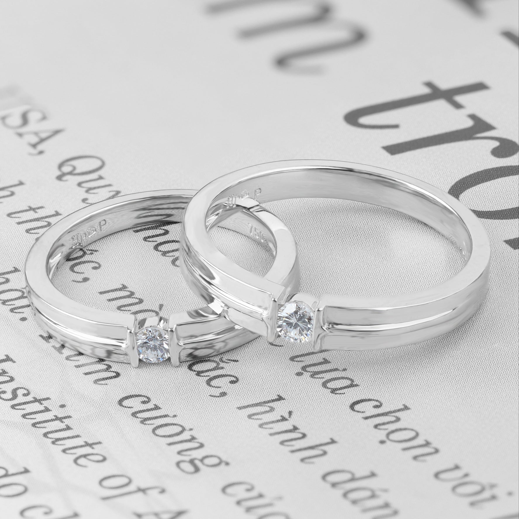 Nhẫn Cưới Kim Cương D10088