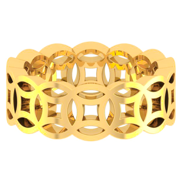 Nhẫn Vàng 18K D10733 - Hung Phat USA VN