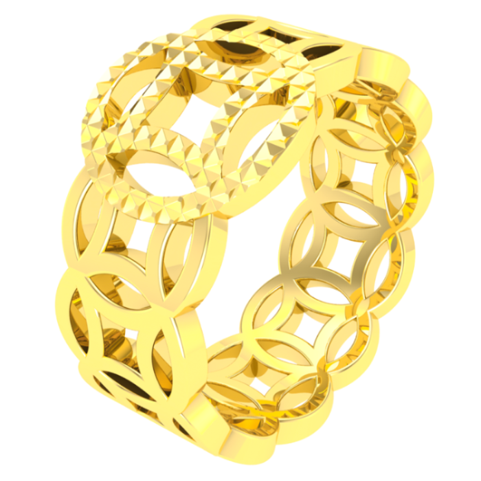 Nhẫn Vàng 18K D10783 - Hung Phat USA VN