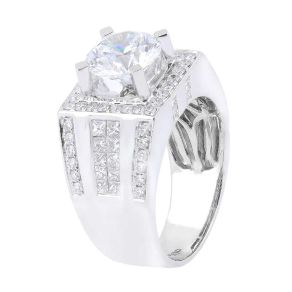 Vỏ Nhẫn Kim Cương Nam B11499 – Thiết Kế 18K Sang Trọng Đính 1.50cts
